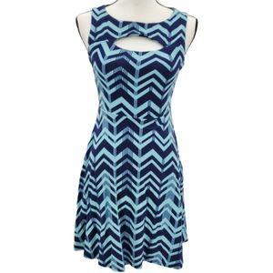 Xhilaration Chevron Print Dress w/ Cutout Size M